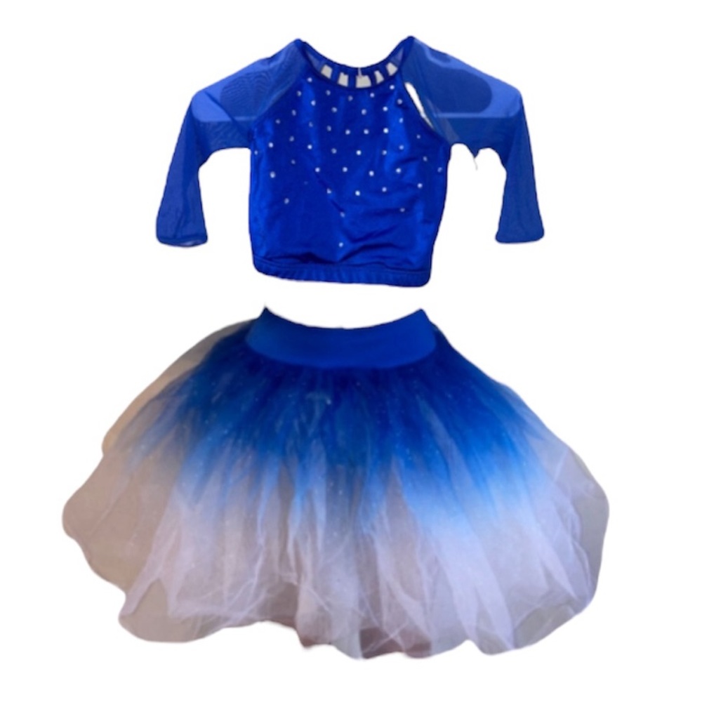 Girls Dance Costume Sparkle Tutu and Crop Top